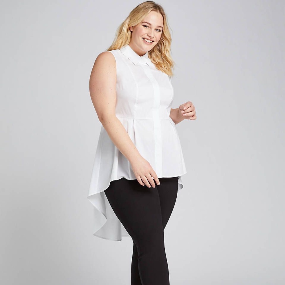 NWT LANE BRYANT High-Low Peplum Tunic - Size: 26